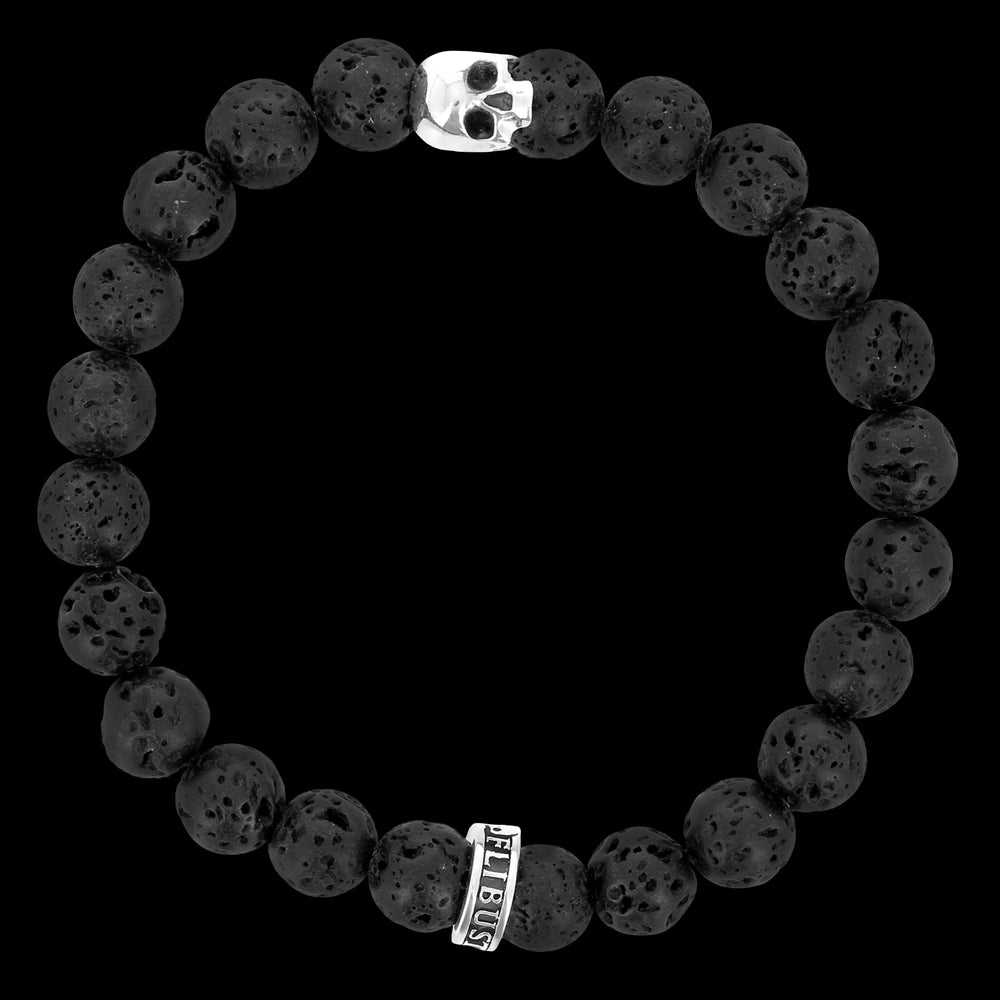 K.I.S.S. - Sterling Silver and lava stone bracelet