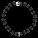 K.I.S.S.-Armband aus mattem Onyx und Silber