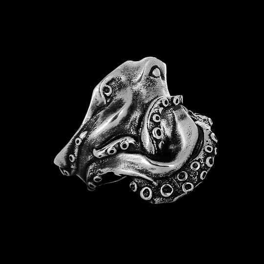 Kraken – Ring aus 925er Sterlingsilber