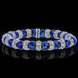 LaCourse | Armband aus Hotaru© Perlen in Blau und Silber