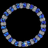 LaCourse | Armband aus Hotaru© Perlen in Blau und Silber