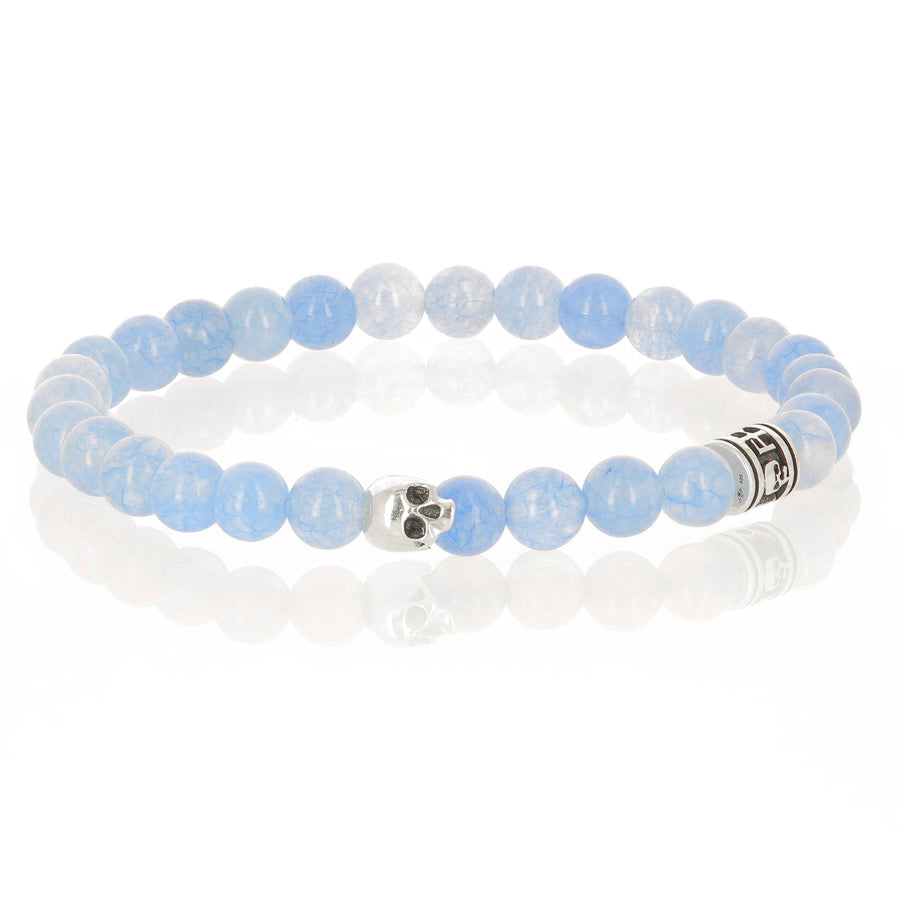 Mini - Quartz bleu Aqua - bracelet en quartz bleu et argent