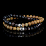 Mini Trindad | Armband aus versteinertem Holz und Ebenholz