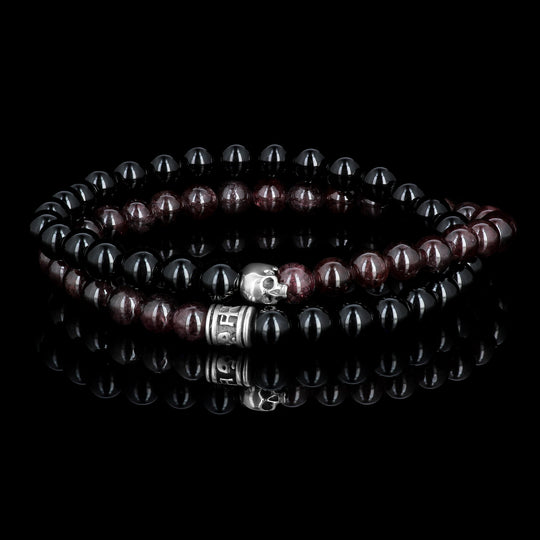 Mini Trindad – Armband aus Onyx und Granat