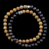 Mini Trindad | Armband aus versteinertem Holz und Ebenholz