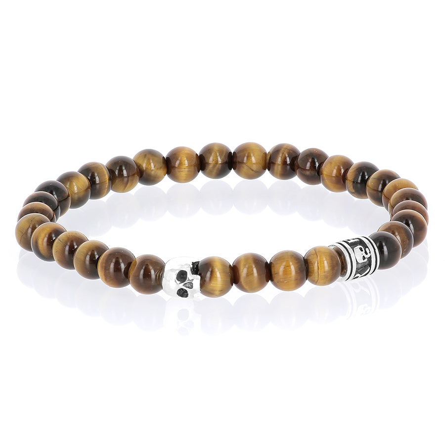 MINI - Tigre - bracelet en oeil de tigre et argent