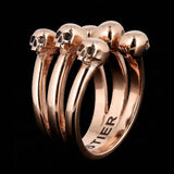 Mr Ribs | Pink gold vermeil ring