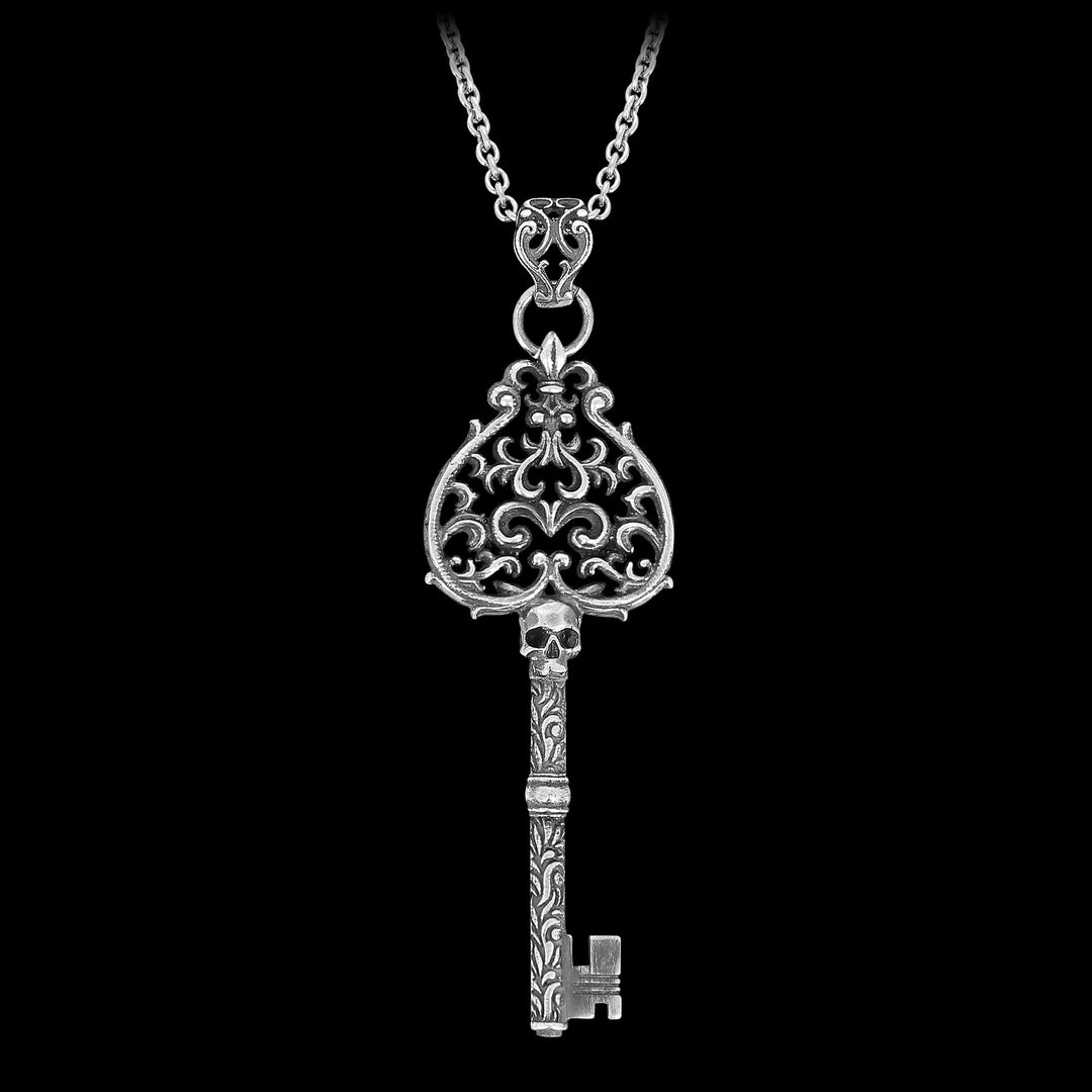 Pendentif seul - La Clé Black Skull en argent 925