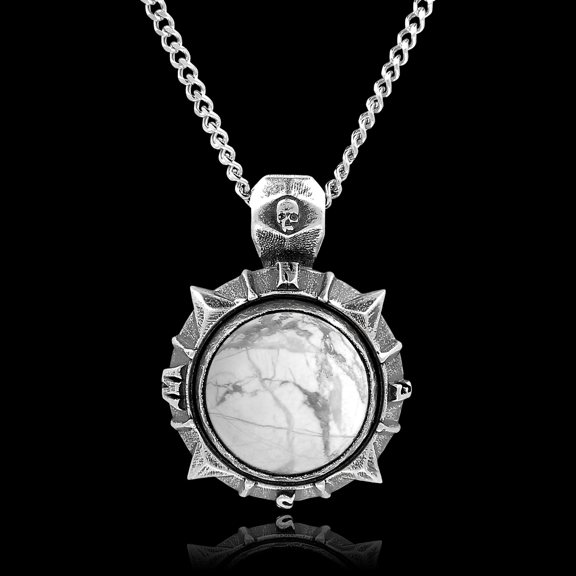 Howlith - Ornament für Wechselsystem in 925 Silber