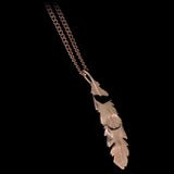 Pendentif avec chaîne | La Plume de Maat Pink Gold Edition