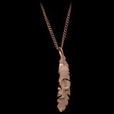 Pendentif avec chaîne | La Plume de Maat Pink Gold Edition