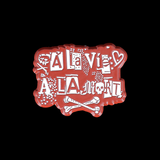 Pin's À la Vie À la Mort | Émail Punk Memento Mori rouge