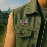 Pin's | Joyaux Trio (Vert+Rouge+Bleu)