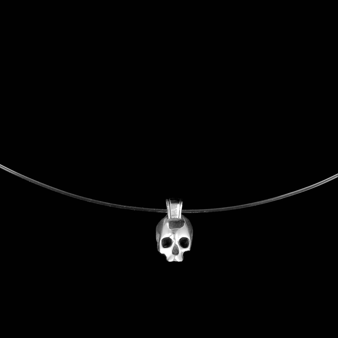 Invisible Silver Skull Choker | Hamlet