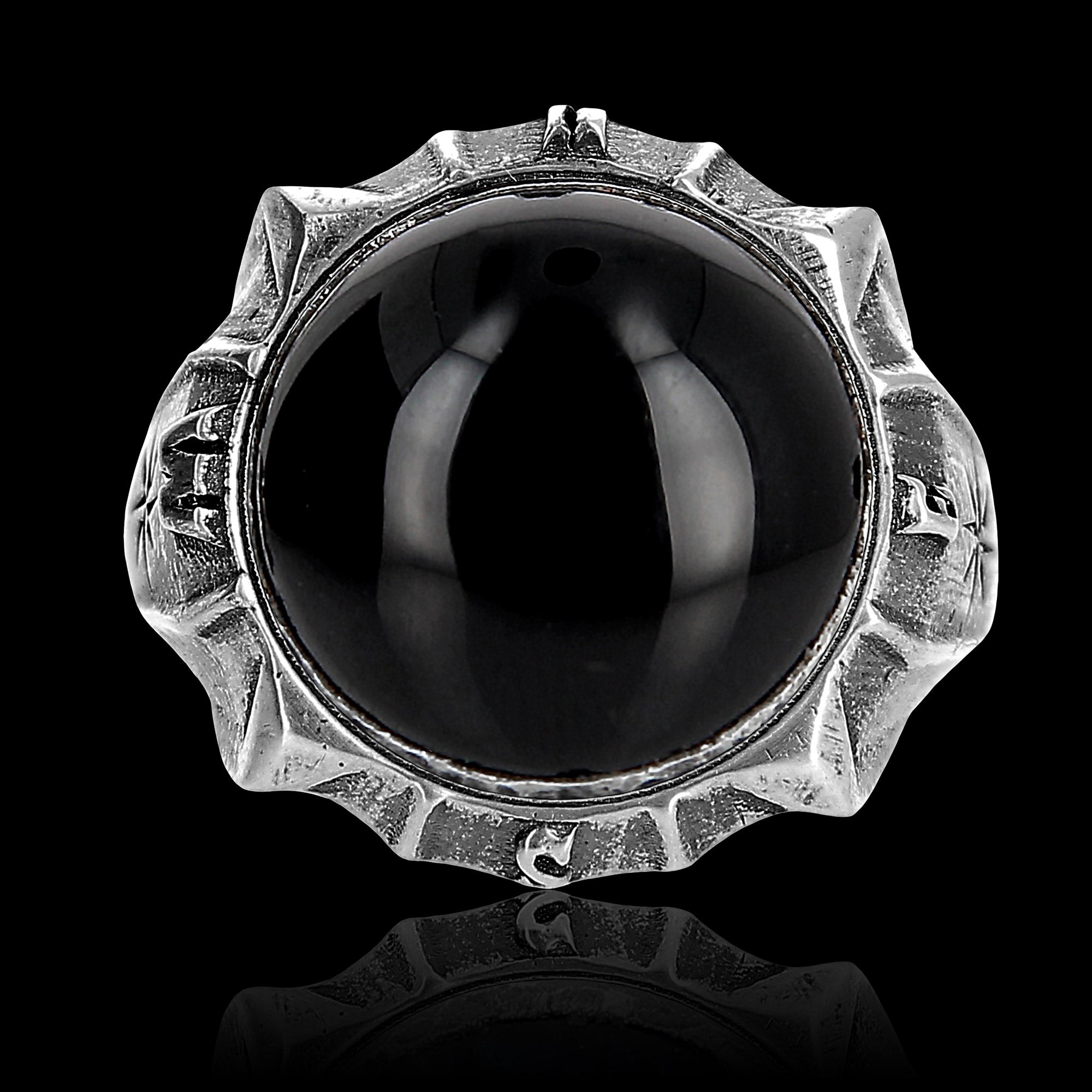 Onyx - Ornament für Wechselsystem in 925er Silber