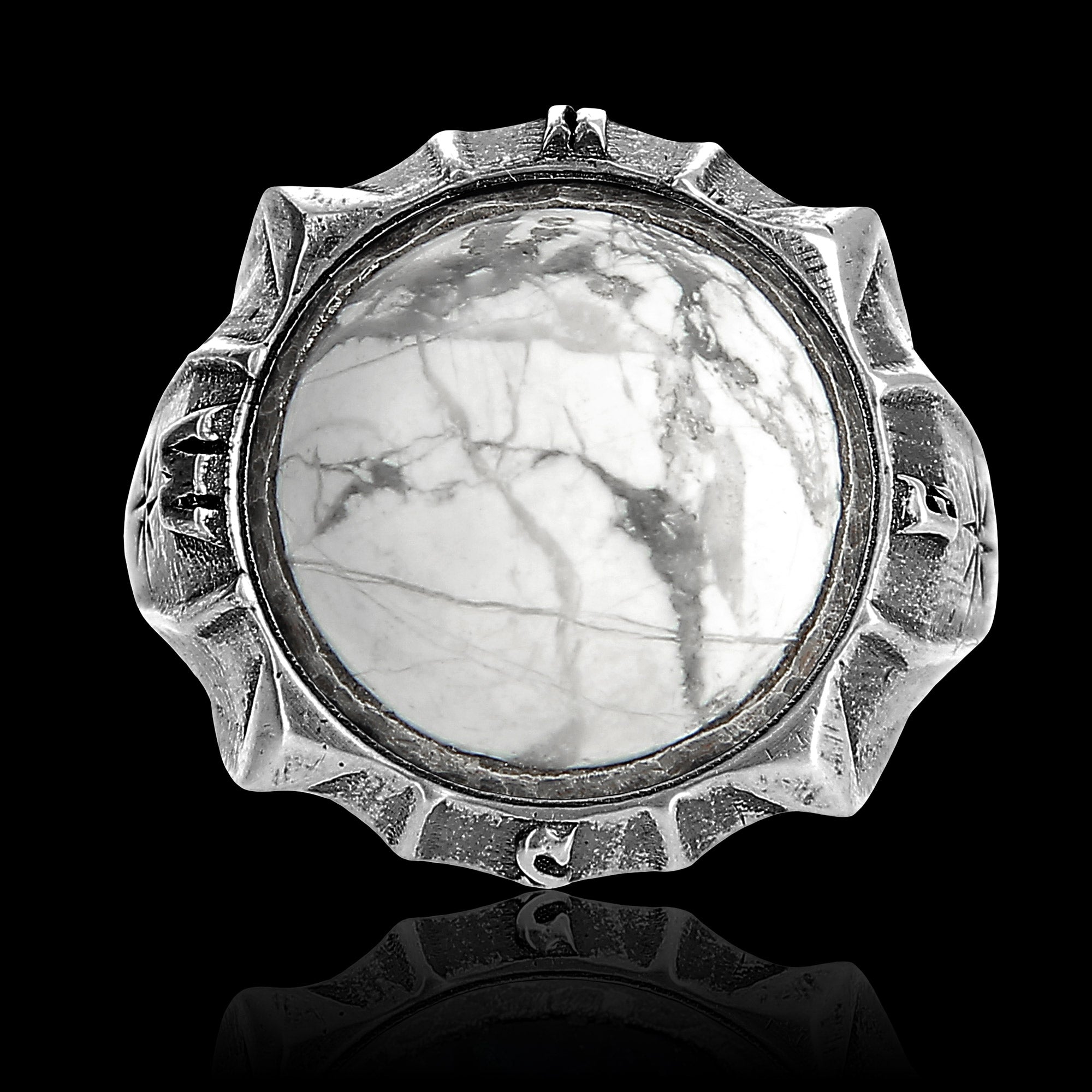 Howlith - Ornament für Wechselsystem in 925 Silber