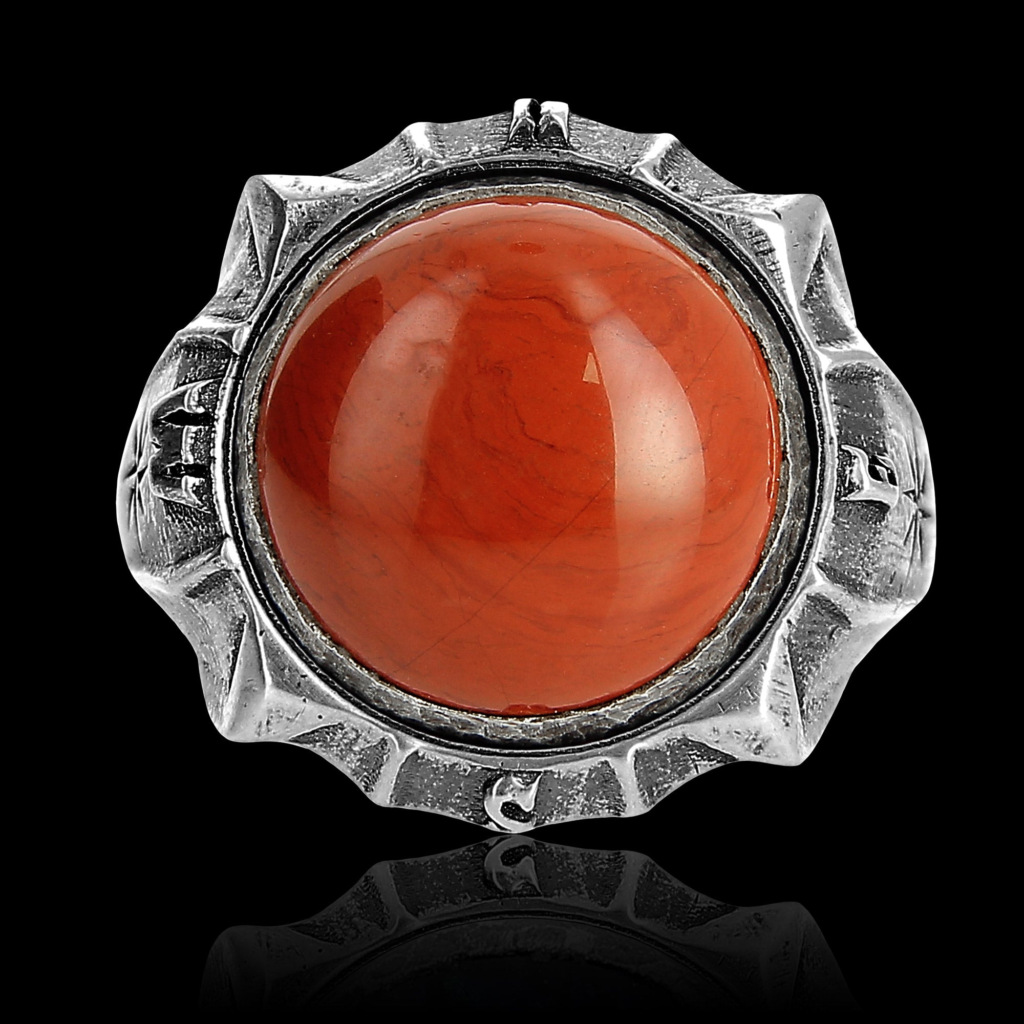 Jaspis - Ornament für Wechselsystem in 925 Silber
