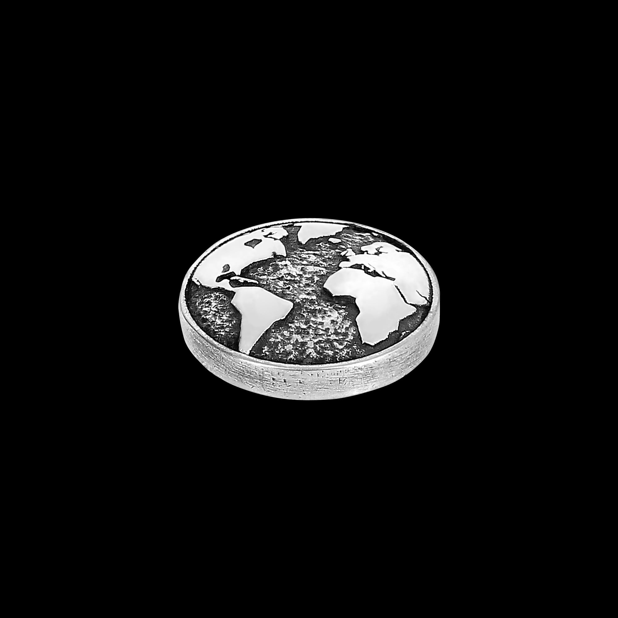 Weltkarten - Ornament für Wechselsystem in 925 Silber