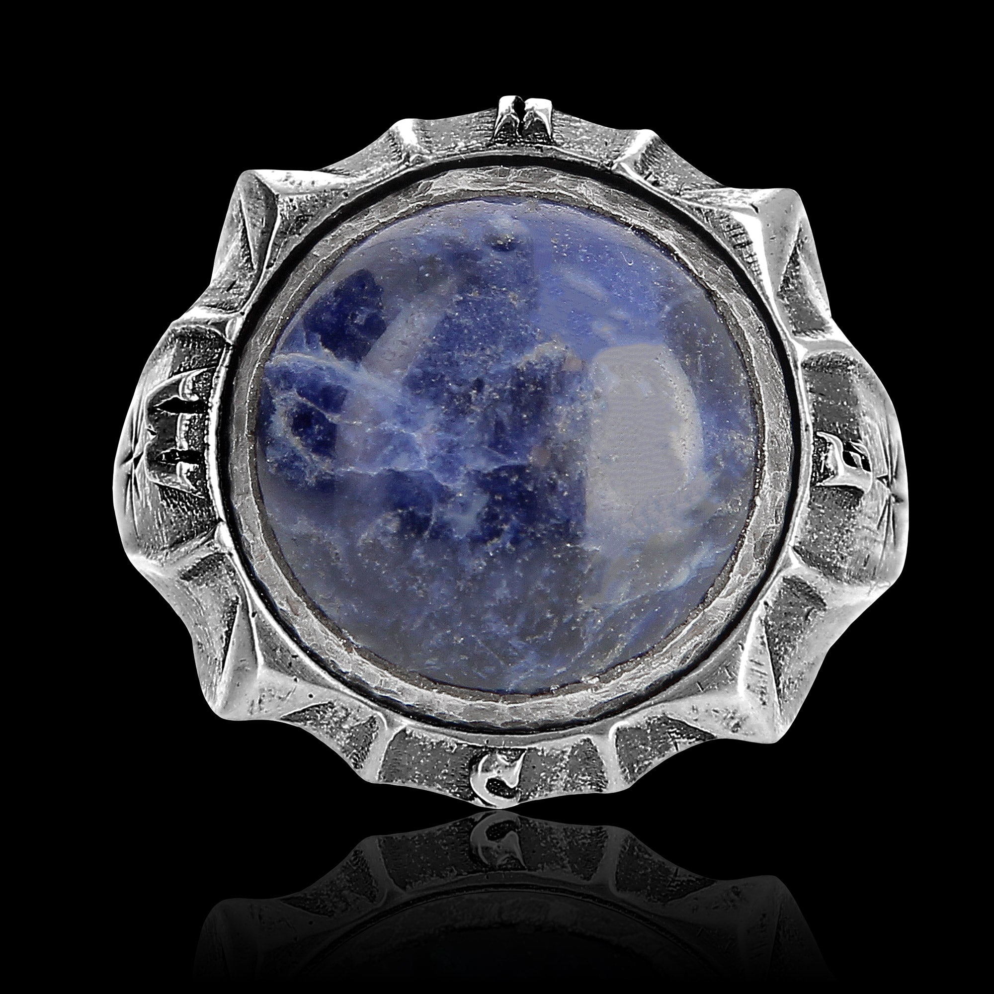 Sodalith - Ornament für Wechselsystem in 925er Silber