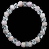 Armband aus Kunzit und Silberrosen | Bonnys Rache