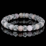 Armband aus Kunzit und Silberrosen | Bonnys Rache