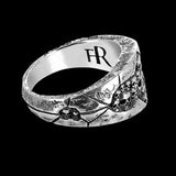 Ad Petram | Ring mit Totenköpfen aus 925er Sterlingsilber
