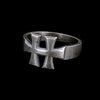 Hellfest H antique Sterling silver ring
