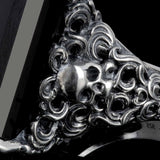 Cocktail ring in silver and Onyx | Anima Messis Obscura
