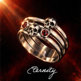 Eternity | Bague en argent 925 et grenats