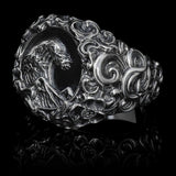 Hokusai | Siegelring aus 925er Sterlingsilber