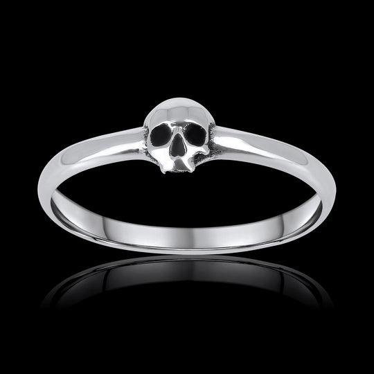 L'Immortelle - V2 - Sterling Silver band ring with skull