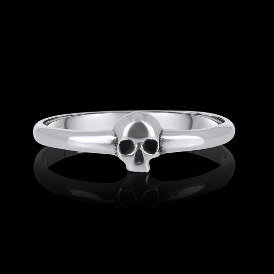 L'Immortelle - V2 - Sterling Silver band ring with skull