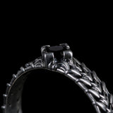 Dunkel Krone schwarze | Silberner und schwarzer Zirkonia-Ring