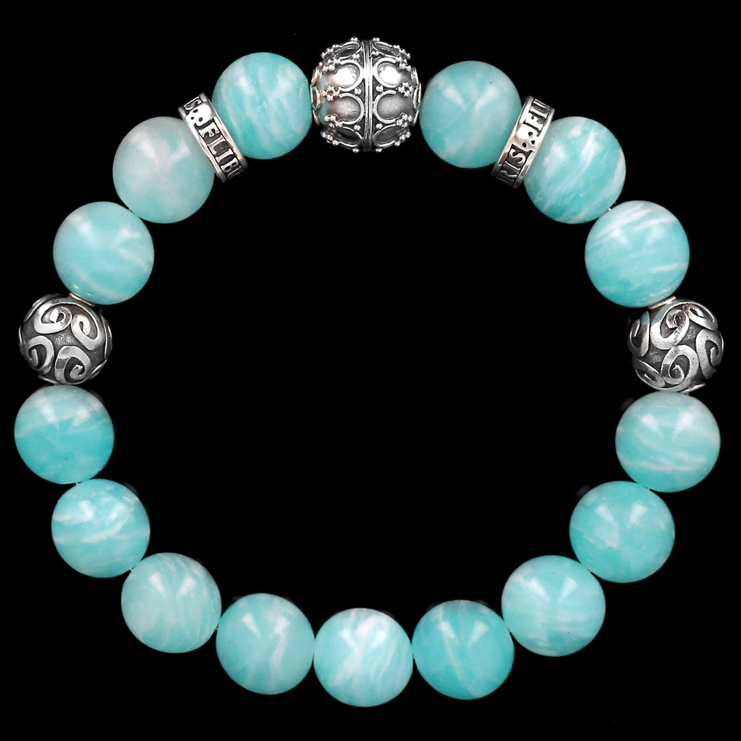 Silver Grenade - Peruvian Amazonite Bracelet | Limited Edition