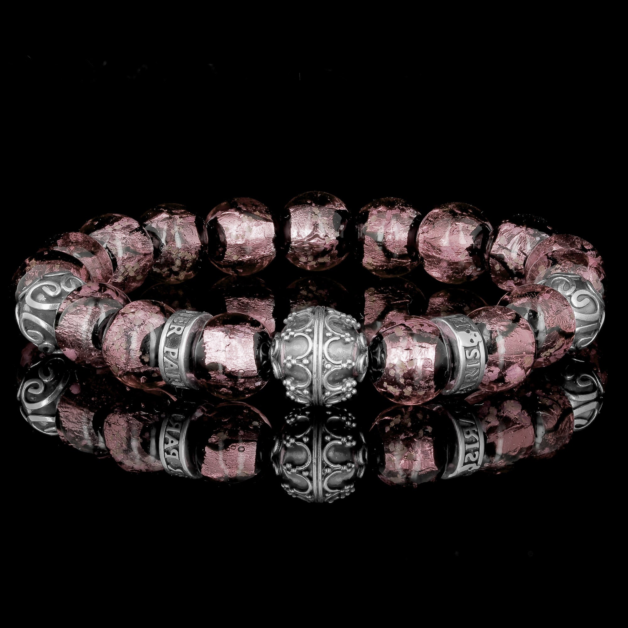 Silver Grenade | Hotaru | Okinawa Firefly Bead Bracelet