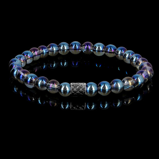 Sirene - bracelet en quartz cristal bleu et argent 925 Sterling