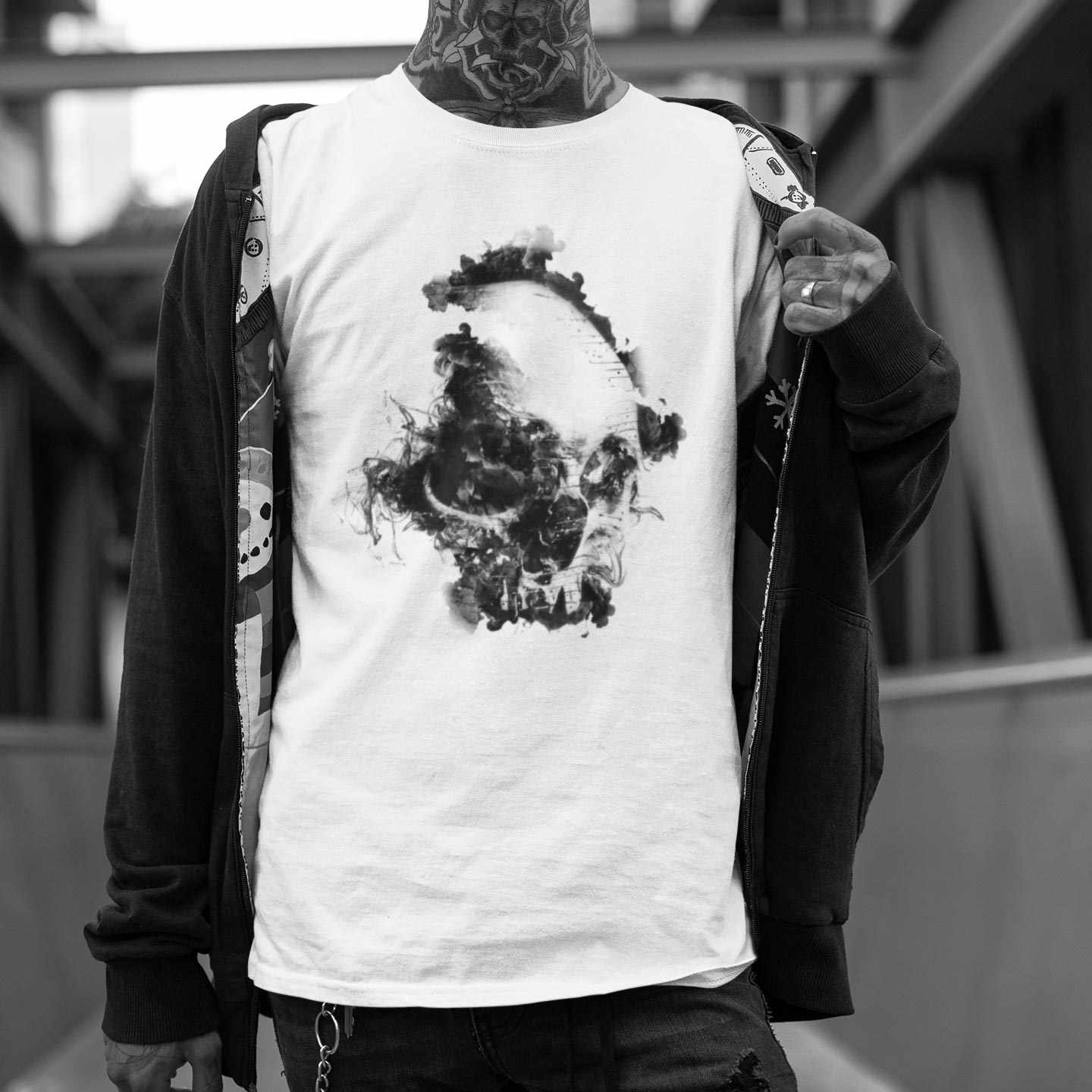 T-shirt édition limitée - Smokin' Skull