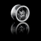 666 | Ohrtunnel aus 925er Sterlingsilber mit Pentagramm und Dämonenschädel