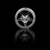 666 - Satanic Cross and Demon Skull Sterling Silver Ear Tunnel