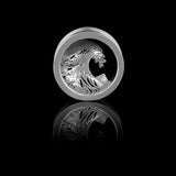 Hokusai | Tunnel d'oreille en argent Sterling avec la vague d'Hokusai
