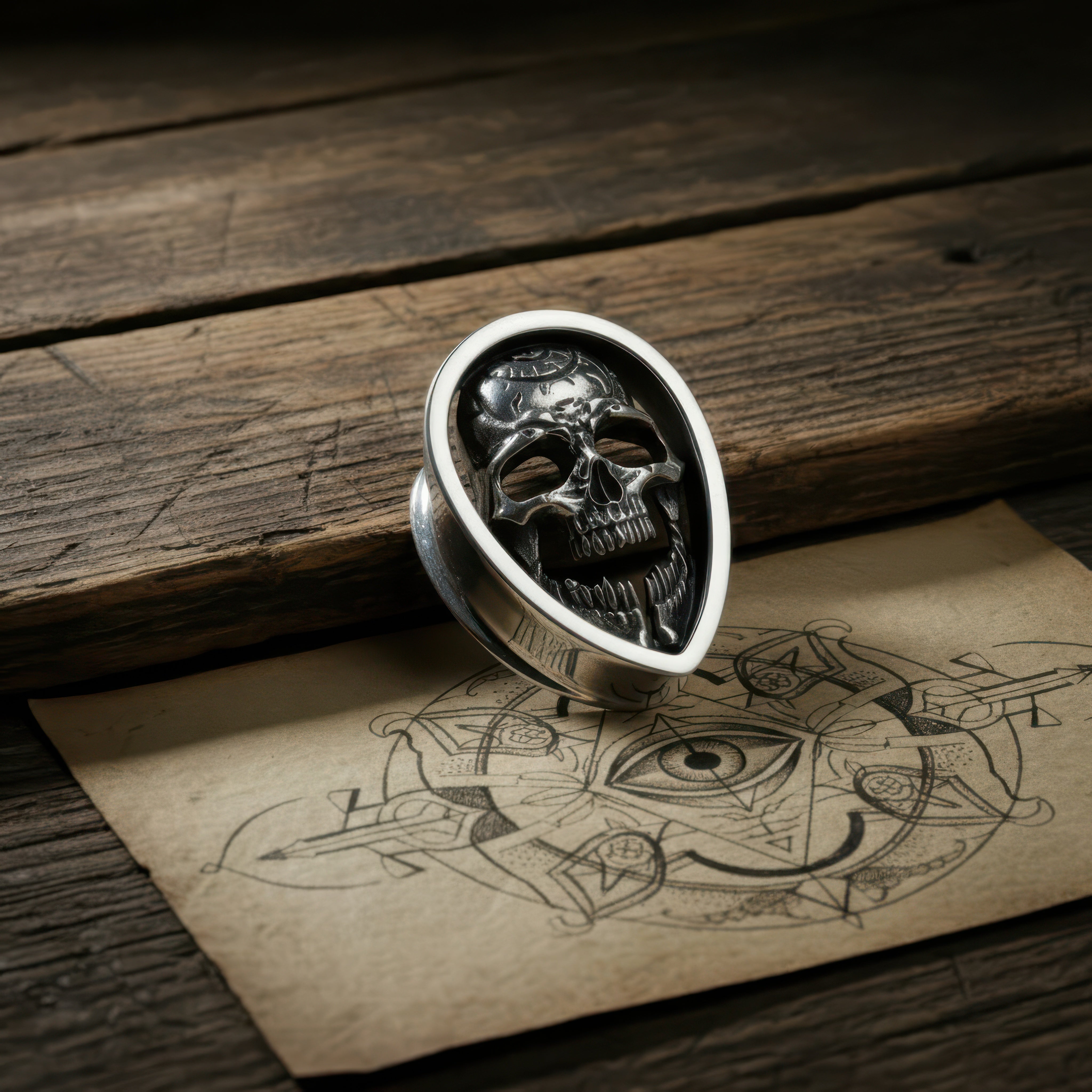 Tunnel crâne reliquaire en argent 925 | Maison des Tanneurs x Flibustier Paris (ed limitée)