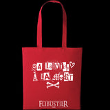 Tote bag en coton rouge | À la vie, à la mort