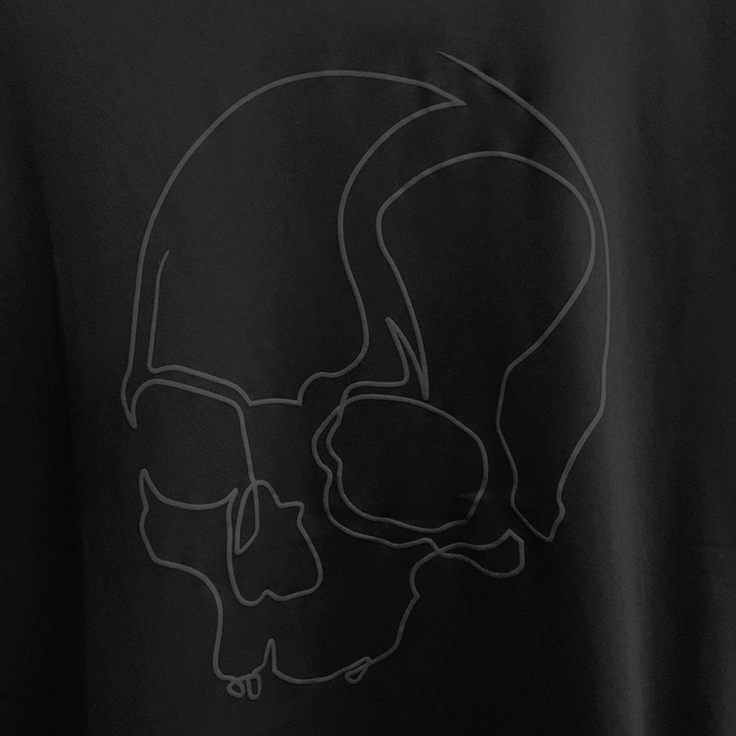 T-shirt à capuche avec logo tête de mort - Noir