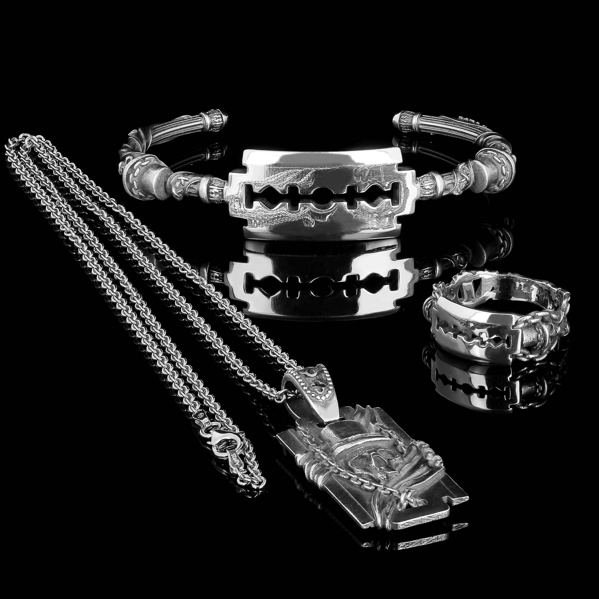 Verrückter Hutmacher Anhänger aus 925er Silber | Blade Hats X Flibustier Paris - Limitierte Auflage