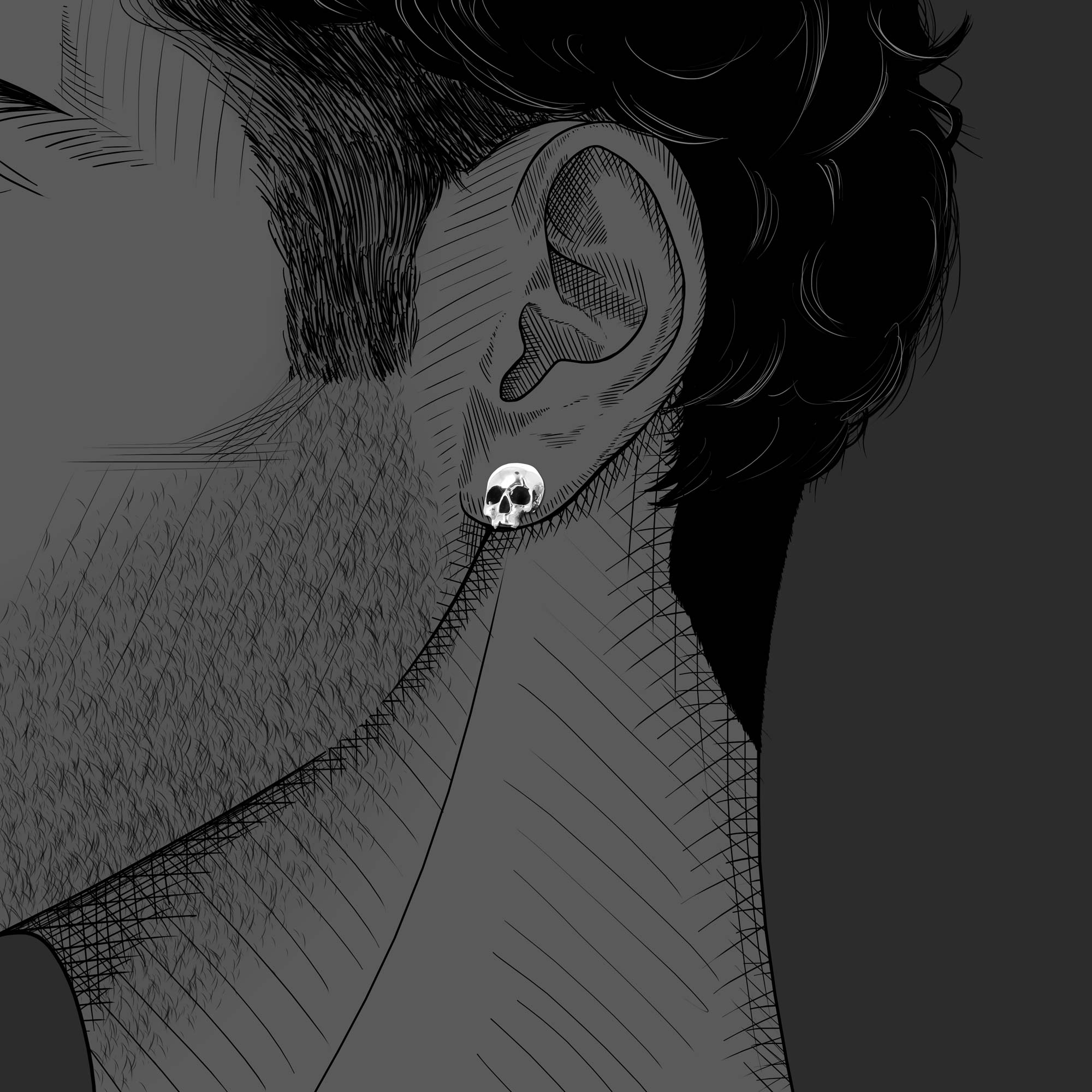 Boucle d'oreille en argent 925 - Hamlet L