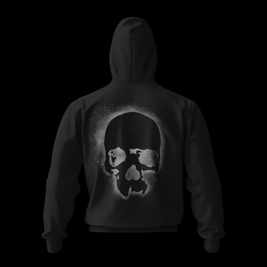 Stencil Art Skull Wear Full Zip Hoodie