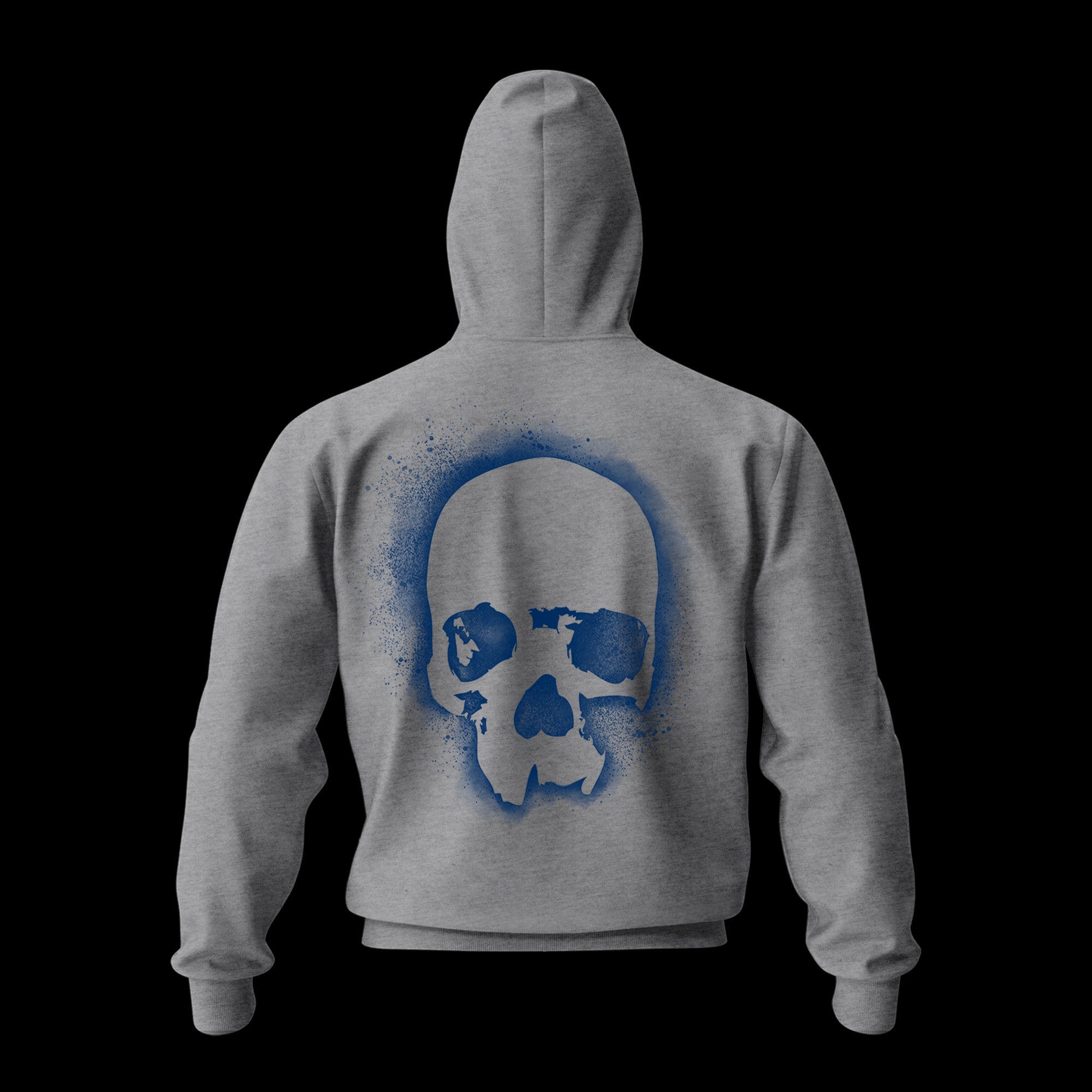 Stencil Art Skull Wear Kapuzenpullover mit Reißverschluss