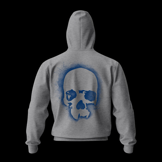 Sweat à capuche zippé Stencil Art Skull Wear