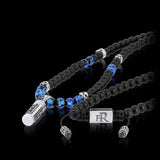 Leucosia | Necklace in semi-precious stones, Hotaru pearls and silver skulls