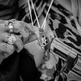 Barillet Bonnie and Clyde | Pendentif en argent 925 Zircon noir